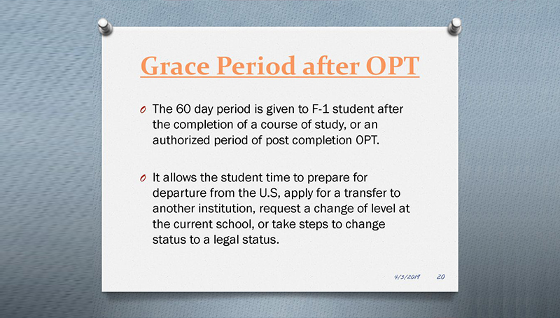 OPT到期后在美国能呆多久？Grace Period宽限期如何计算